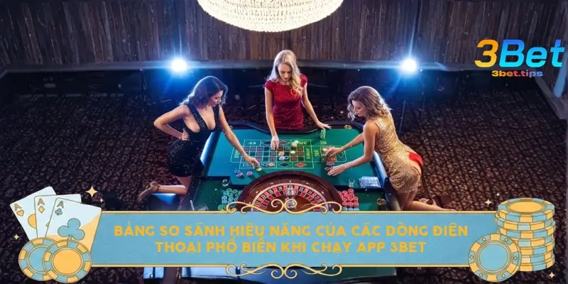 Bảng so sánh hiệu năng của các dòng điện thoại phổ biến khi chạy app 3BET
